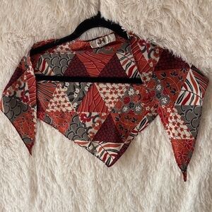 JH Collectibles Red and Black Patterned Scarf